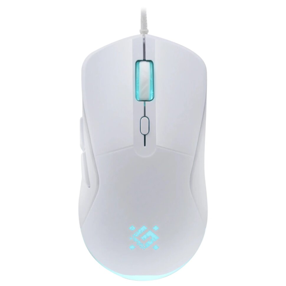 Мышь проводная DEFENDER Arga GM-049, 1200/1800/2400/3600 dpi, 5 кнопок + 1 колесо-кнопка, белый, 52048, 514425