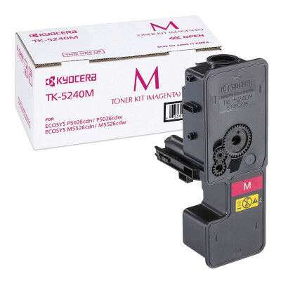 Тонер-картридж KYOCERA (TK-5240M) P5026cdn/w/M5526cdn/w, ресурс 3000 стр., цвет пурпурный, оригинальный, 1T02R7BNL0, 320847