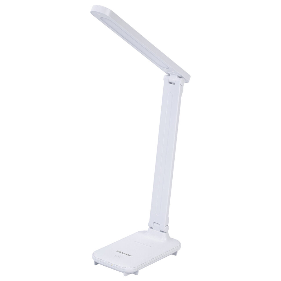 Настольная лампа / светильник беспроводная SONNEN PT-102, USB, LED, 3 Вт, 3 режима, белый, 238777, 238777