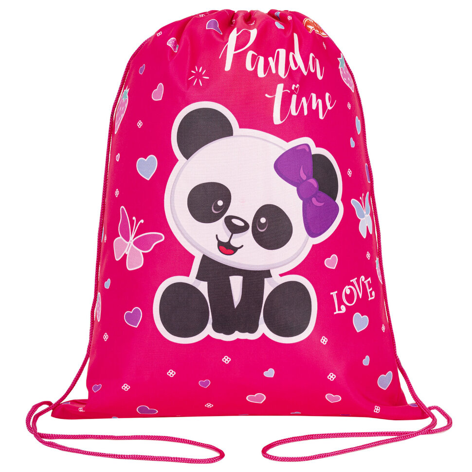 Мешок для обуви ПИФАГОР, 1 отделение, 42х34 см, "Panda time", 271601, 271601