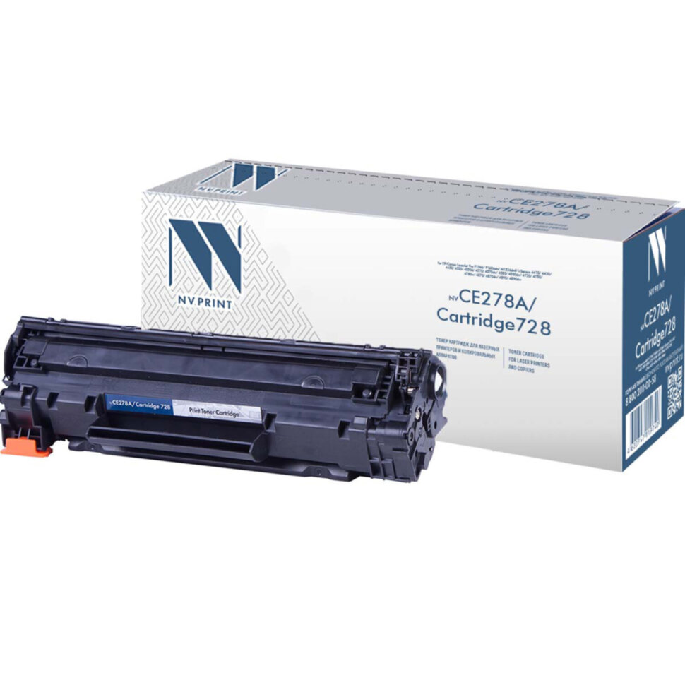 Картридж лазерный NV PRINT (NV-CE278A/728) для HP/CANON LJ P1566/P1606/ MF4410/4430, ресурс 2100 стр., NV-CE278A/Canon, 362889