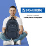 Рюкзак BRAUBERG HIGH SCHOOL универсальный, 3 отделения, "Сапфир", синий, 46х31х18 см, 270760, 270760