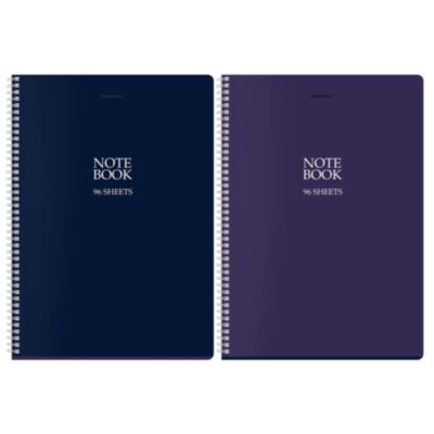 Тетрадь А4, 96 л., BRAUBERG, гребень, клетка, матовая ламинация, "NoteBookMono" (микс в спайке), 405315, 8 штук, 405315