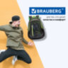 Рюкзак BRAUBERG HIGH SCHOOL универсальный, 3 отделения, "Неон", черный/салатовый, 46х31х18 см, 225520, 225520
