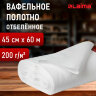 Полотно ВАФЕЛЬНОЕ отбеленное, рулон 0,45х60 м, в пакете, плотность 200 (±10) г/м2, LAIMA, 609578, 609578
