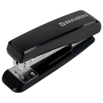 Степлер №24/6, 26/6 BRAUBERG "Standard", до 30 листов, черный, 272755, 272755