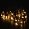 Электрогирлянда-нить комнатная "Домики дерево", 2 м, 10 LED, теплый белый, на батарейках, ЗОЛОТАЯ СКАЗКА, 591728, 591728