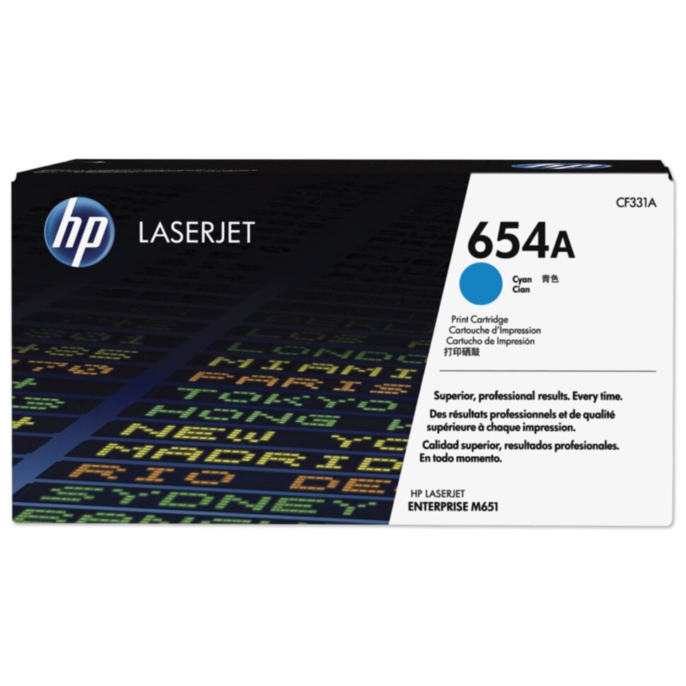Картридж лазерный HP (CF331A) LaserJet M651n/M651dn/M651xh, №654A, голубой, оригинальный, ресурс 15000 страниц, 361706
