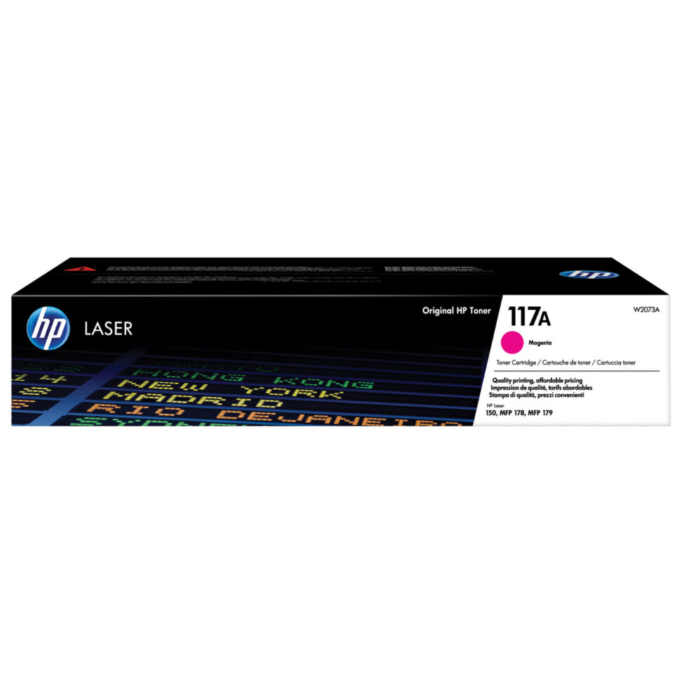 Картридж лазерный HP (W2073A) для HP Color Laser 150a/nw/178nw/fnw, №117A, пурпурный, оригинальный, ресурс 700 страниц, 363310