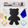 Доска на холодильник магнитно-меловая 30х40 см "Teddy Bear" с набором аксессуаров, BRAUBERG, 237841, 237841