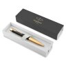Ручка шариковая PARKER "Urban Muted Black GT", корпус черный, позолоченные детали, синяя, 2143640, 143930