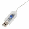 Электрогирлянда-нить комнатная "Снежинки" 10 м, 80 LED, теплый белый, USB, ЗОЛОТАЯ СКАЗКА, 592204, 592204