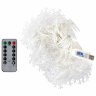 Электрогирлянда-нить комнатная "Снежинки" 10 м, 80 LED, теплый белый, USB, ЗОЛОТАЯ СКАЗКА, 592204, 592204