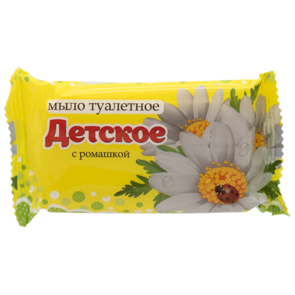 Мыло туалетное 100 г, КМЗ, ДЕТСКОЕ "Ромашка", 607642