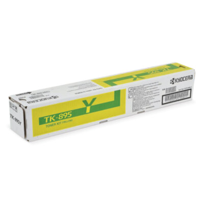 Тонер-картридж KYOCERA (TK-895Y) FS-C8020MFP/C8025MFP/C8520MFP/C8525MFP, желтый, оригинальный, ресурс 6000 страниц, 1T02K0ANL0, 320581