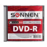 Диск DVD-R SONNEN, 4,7 Gb, 16x, Slim Case (1 штука), 512575, 15 шт., 512575