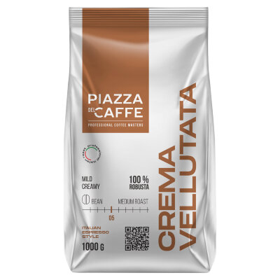 Кофе в зернах PIAZZA DEL CAFFE "Crema Vellutata" 1 кг, 1367-06, 621981