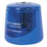 Точилка электрическая BRAUBERG DOUBLE BLADE BLUE, двойное лезвие, питание от 2 батареек AA, 229605, 229605