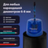 Точилка электрическая BRAUBERG DOUBLE BLADE BLUE, двойное лезвие, питание от 2 батареек AA, 229605, 229605