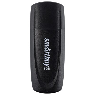 Флеш-диск 8 GB SMARTBUY Scout USB 2.0, черный, SB008GB2SCK, 513758