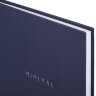 Блокнот А5 134х206 мм, 80 л., твёрдый, клетка, BRAUBERG "Minimal", синий, 116439, 116439
