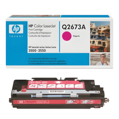 Картридж лазерный HP (Q2673A) ColorLaserJet 3500/3550/3700, пурпурный, оригинальный, ресурс 4000 стр., 361238