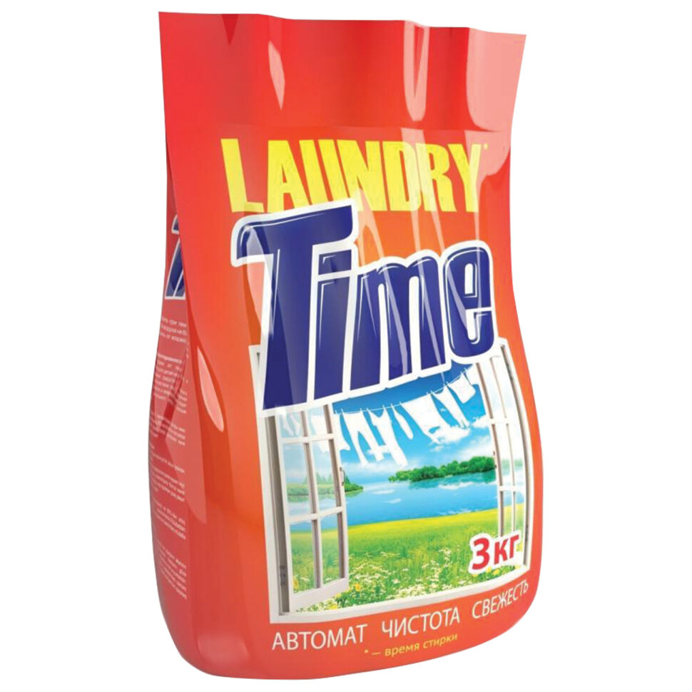 Стиральный порошок-автомат 3 кг, LAUNDRY TIME (Лондри Тайм), 604637