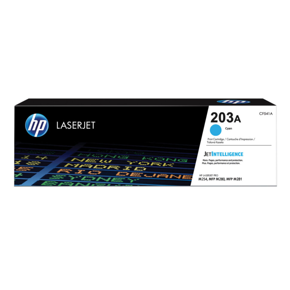 Картридж лазерный HP (CF541A) LaserJet Pro M254/M280/M281, №203A, голубой, оригинальный, ресурс 1300 страниц, 362931