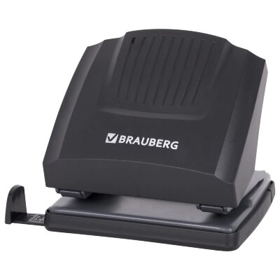 Дырокол BRAUBERG "SUPER", до 30 листов, черный, 272744, 272744