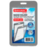 Бейдж вертикальный (85х54 мм), ДВУСТОРОННИЙ, серый, ЗАЩИТА ОТ ВЛАГИ И ПЫЛИ, BRAUBERG EXTRA, 238807, 238807