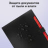 Папка-органайзер на кнопке 12 отделений, BRAUBERG "Extra", А4, черная с красным, 271934, 271934