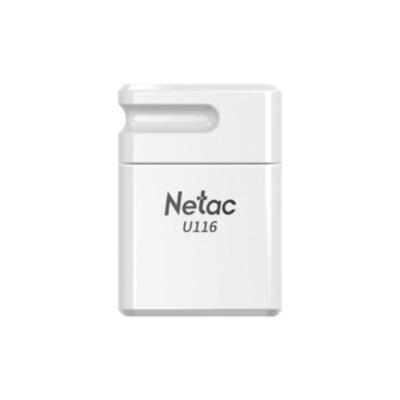 Флеш-диск 64 GB NETAC U116, USB 2.0, белый, NT03U116N-064G-20WH, 513694