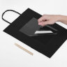 Пакет подарочный КОМПЛЕКТ 7 штук, 26x13x32 см, скретч-слой + стилус, "Black Kraft", ЗОЛОТАЯ СКАЗКА, 591970, 591970