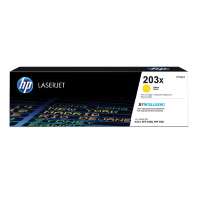 Картридж лазерный HP (CF542X) LaserJet Pro M254/M280/M281, №203X, желтый, оригинальный, ресурс 2500 страниц, 362936