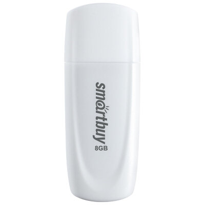 Флеш-диск 8 GB SMARTBUY Scout USB 2.0, белый, SB008GB2SCW, 513761