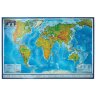 Карта мира физическая 199х134 см, 1:15,5М, с ламинацией, интерактивная, в тубусе, BRAUBERG, 112389, 112389