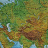 Карта мира физическая 199х134 см, 1:15,5М, с ламинацией, интерактивная, в тубусе, BRAUBERG, 112389, 112389