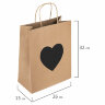 Пакет подарочный КОМПЛЕКТ 7 шт., 26x13x32 см, скретч-слой + стилус, "Heart on Kraft", ЗОЛОТАЯ СКАЗКА, 591971, 591971