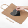Пакет подарочный КОМПЛЕКТ 7 шт., 26x13x32 см, скретч-слой + стилус, "Heart on Kraft", ЗОЛОТАЯ СКАЗКА, 591971, 591971