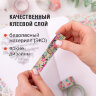 Клейкие WASHI-ленты для декора "ЦВЕТОЧНЫЙ МИКС", 15 мм х 3 м, 7 цветов, рисовая бумага, ОСТРОВ СОКРОВИЩ, 661707, 661707