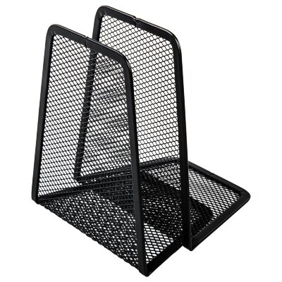 Держатель (ограничитель) подставка для книг BRAUBERG "Germanium Mesh", КОМПЛЕКТ 2 штуки, металл, 237977, 237977