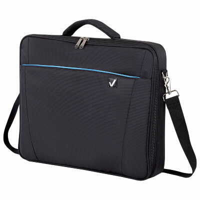 Сумка портфель BRAUBERG SYDNEY с отделением для ноутбука 17,3", откидная крышка, черная, 34х44х6 см, 240449, 240449