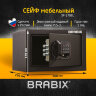 Сейф мебельный BRABIX "SF-170EL", 170х260х230 мм, электронный замок, черный, 291143, S103BR210614, 291143