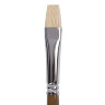 Кисть художественная профессиональная BRAUBERG ART CLASSIC, щетина, плоская, № 10, длинная ручка, 200717, 200717