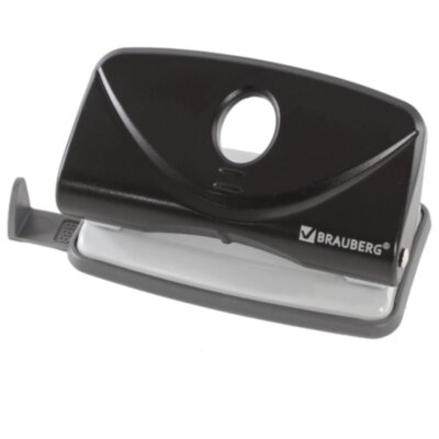 Дырокол BRAUBERG "Original", до 10 листов, черный, 222537, 222537