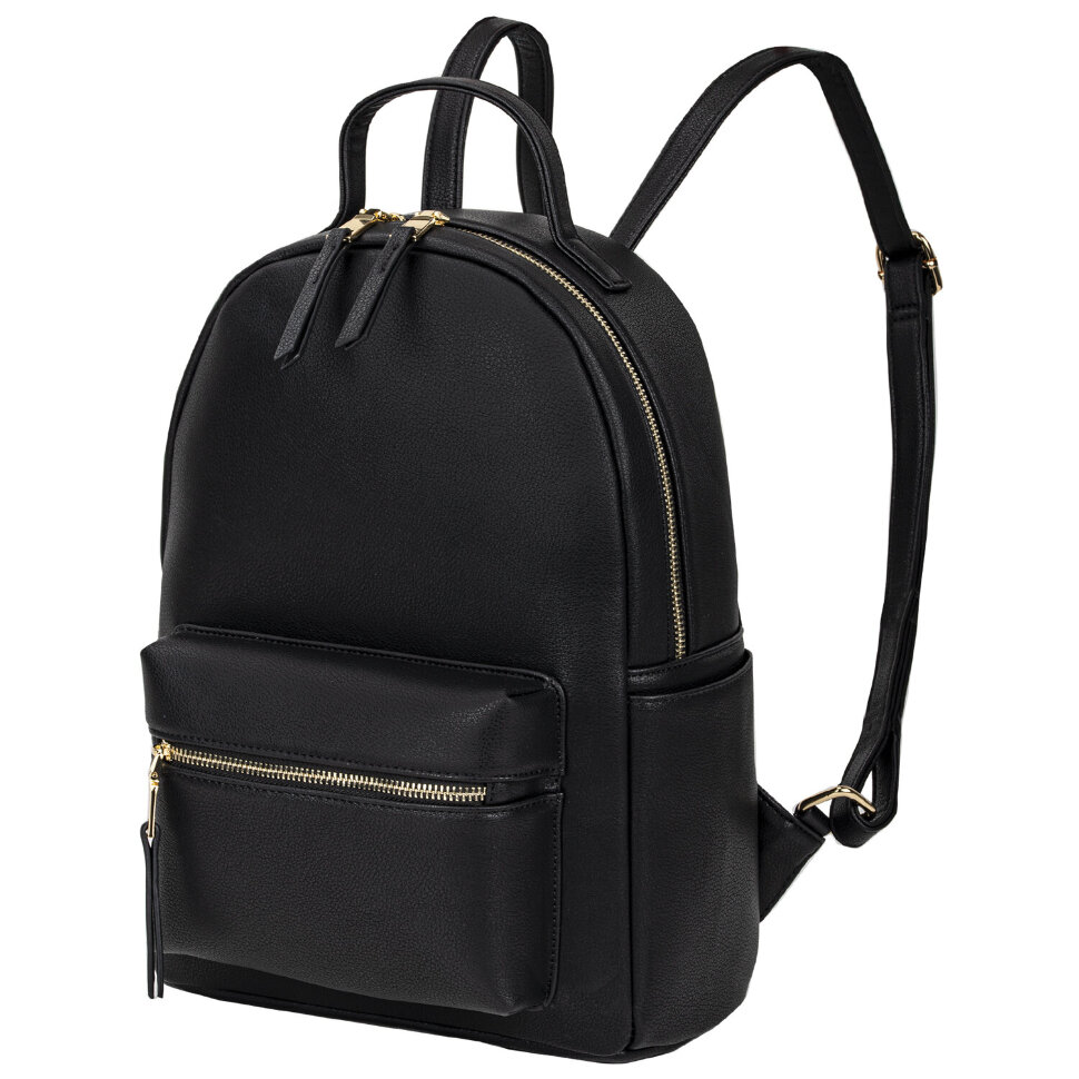 Рюкзак из экокожи BRAUBERG PODIUM женский, с отделением для планшета, черный, 34x25x13 см, 270817, 270817