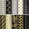 Бумага упаковочная подарочная мелованная "Golden pattern", 70x100 см, 10 дизайнов ассорти, ЗОЛОТАЯ СКАЗКА, 591912, 50 шт., 591912