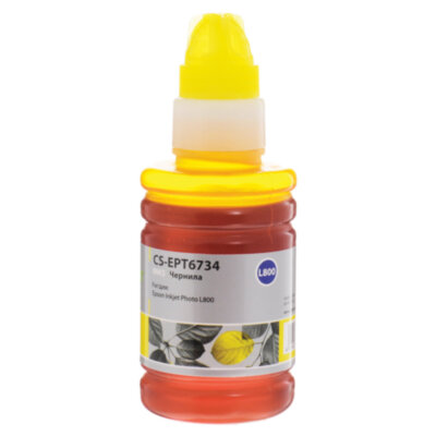 Чернила CACTUS (CS-EPT6734) для СНПЧ EPSON L800/L810/L850/L1800, желтые, 0,1 л, 361922