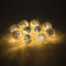 Электрогирлянда-нить комнатная "Диско-шары", 1,5 м,10 LED, тёплый белый, батарейки, ЗОЛОТАЯ СКАЗКА, 591731, 591731
