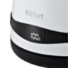 Чайник KITFORT КТ-6121-2, 1,7 л, 2200 Вт, закрытый нагревательный элемент, LED-дисплей, ТЕРМОРЕГУЛЯТОР, сталь, белый, 456002